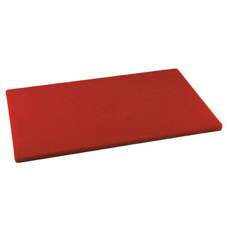 Winco 12 in x 18 in x 1/2 in Red Cutting Board CBRD-1218